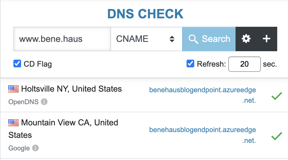 DNS check